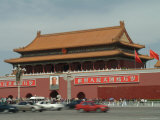Traffic Blurs by Tiananmen Square