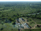 Aerial View of Charcoal Making Kilns in the Pantanal Region