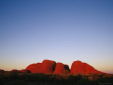 Twilight View of Rock Formations in Uluru National Park
