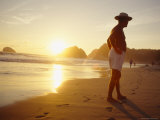 A Man in a Brimmed Hat on Zipolite Beach; Zipolite Means Beach of the Dead in Zapotec