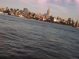 The New York City Skyline Seen Across the Hudson River from New Jersey