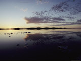 Twilight Sky Reflected on the Surface of Lake Gairdner after a Storm