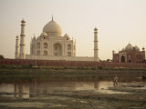 The Rear View of the Taj Mahal Seen Across the Yamuna River