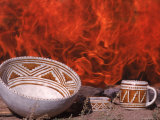 A Trench Kiln Fires Modern Replicas of Anasazi Pottery