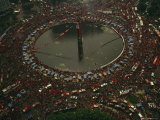 Supporters of Megawati Sukarnoputri During a Political Rally Downtown