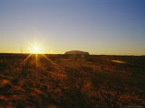 A View of Ayers Rock at Sunset