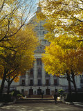 The Wisconsin State Capitol Surrounded by Lush Amber Fall Foliage