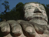 The Hand and Head of the Great Buddha of Leshan  Sichuan Province  China