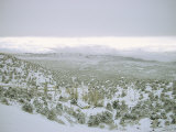 Snow Covers the Desert and Mountains near Pioche  Nevada