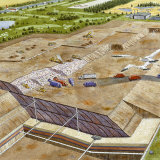 A Painting Depicting One Design Used in the Construction of a Landfill
