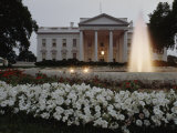 North Side of the White House at Twilight  Washington DC