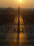 Sunrise over the Obelisk in St Peter's Square  Vatican City