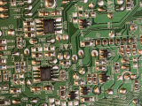 A Circuit Board Inside a CRT Monitor