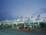 The Denver Airport Arrival Area at Dusk