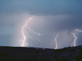 Lightning Strikes over Carlsbad  New Mexico