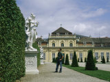 A Man Admires a Statue in the Belvedere Palace