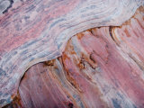 A Close View of Different Rock Layers on a Cliff Wall  Zion National Park  Utah