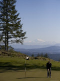 A Man Golfs in February in British Columbia