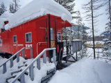 Caboose Lodging at Izaak Walton Lodge  Essex  Montana  USA