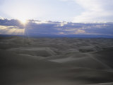 Sun Sets Over Miles of Dunes Receding into the Distance  Great Sand Dunes National Park  Colorado