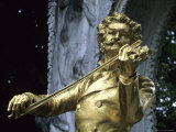 A Memorial to the Artist Strauss in a Park in Vienna  Vienna  Austria