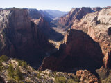 A View Down Zion Valley on a Winter Day  Zion National Park  Utah