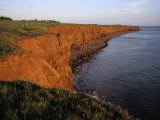The Red Cliffs of Prince Edward Island at Sunset Glow  Prince Edward Island  Canada