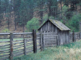 Horse and Cattle Corral with Shed  Wallowa County  Oregon  USA