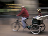Pedicab in Pioneer Square  Seattle  Washington  USA