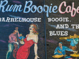 Rum Boogie Cafe  Wall Mural  Beale Street Entertainment Area  Memphis  Tennessee  USA