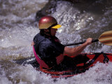 Kayaker on the Rio Grande River  New Mexico  USA