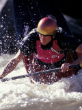 Kayaker on the Rio Grande River  New Mexico  USA
