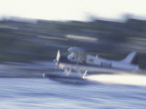 Float Plane Departing from Lake Union  Seattle  Washington  USA