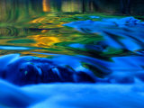 Reflections in Fall  Canton Creek near North Umpquah  Oregon  USA