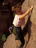 Rock Climbing  Cochiti Mesa  New Mexico  USA