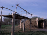 On-A-Slant Indian Village  Fort Abrham  Lincoln State Park  North Dakota  USA