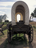 Covered Wagon on Oregon Trail  Lewis and Clark Trail  Whitman Mission  Walla Walla  Washington  USA