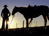 Cowboy on Horseback  Ponderosa Ranch  Seneca  Oregon  USA