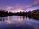 Mt Hood Reflected in Mirror Lake  Oregon Cascades  USA
