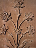 Stone Carving of Blooming Flowers