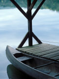 Canoe Docked in Morning Light