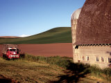 Barn and Truck in Palouse Area  Washington  USA