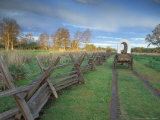 Wagon at Sunrise Along the Oregon Trail  Walla Walla County  WA USA