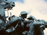 Stone Statues of Horse and Soldiers