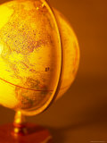 Vintage Globe in Red Light