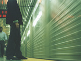 Person Waiting For Subway