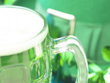 Refreshing Mug of Beer with St Patrick's Day Decorations