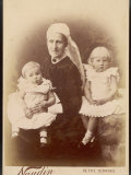 Baby and a Little Girl in White Frocks