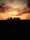 Sunset Behind Stonehenge  England