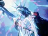 Multicolored Reflection on Statue of Liberty  NYC